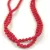 Shelll - round bead - Red - 3mm