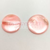 Kagyló gyöngy - rose - hosszában fúrt korong - 20x4mm