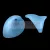 Plastic Cala bead - Light Blue - 24x18mm