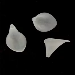 Plastic Cala bead - Opal White - 24x18mm