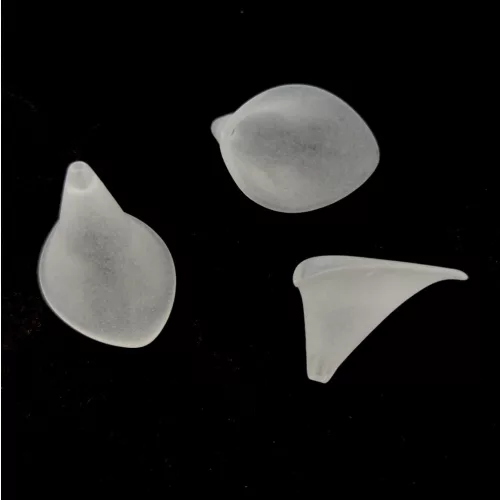 Plastic Cala bead - Opal White - 24x18mm
