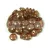 Lentil - Czech Glass bead - peridot peach luster - 6mm
