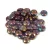 Lentil - Czech Glass bead - peridot eggplant bronze iris - 6mm