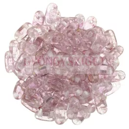   CzechMates 2 Hole Bar Czech Glass Bead - transparent topas rose luster -6mm