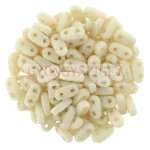 CzechMates 2 Hole Bar Czech Glass Bead - alabaster champagne luster - 6mm
