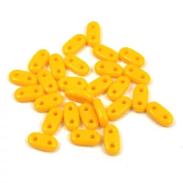   CzechMates 2 Hole Bar Czech Glass Bead - Opaque Sunflower - 6mm