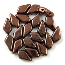   Kite - cseh préselt kétlyukú gyöngy - Dark Bronze - 9x5mm