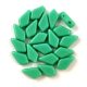 Kite - cseh préselt kétlyukú gyöngy – Opaque Turquoise Green - 9x5mm