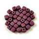 Czech glass bead - Cube - 4mm - Matt Eggplant