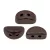 Kos® par Puca®gyöngy - matt bronz -3x6mm