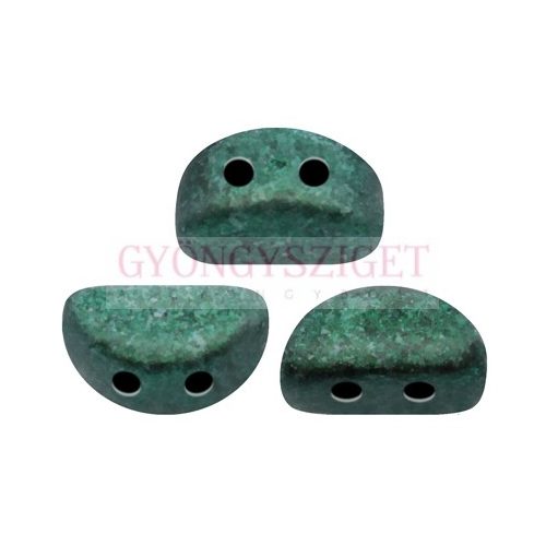 Kos® par Puca®gyöngy - Metallic Mat Green Turquoise - 3x6mm