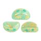 Kos® par Puca®gyöngy - Green Aqua Opal Splash - 3x6mm