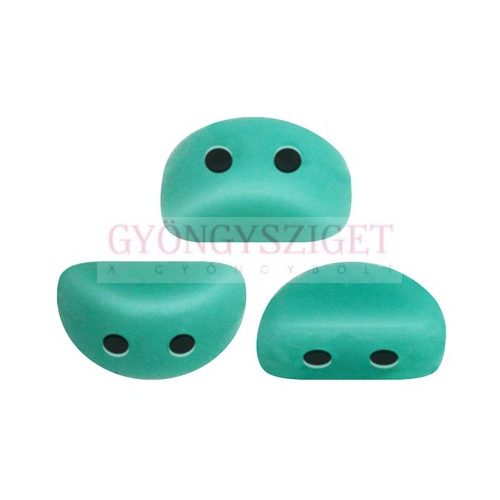 Kos® par Puca®gyöngy - Opaque Green Turquoise - 3x6mm