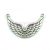 Köztes elem - wings - antik ezüst színű - 33mm