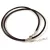 Leather Necklace Base - Brown - with lobster clasp - 47 cm