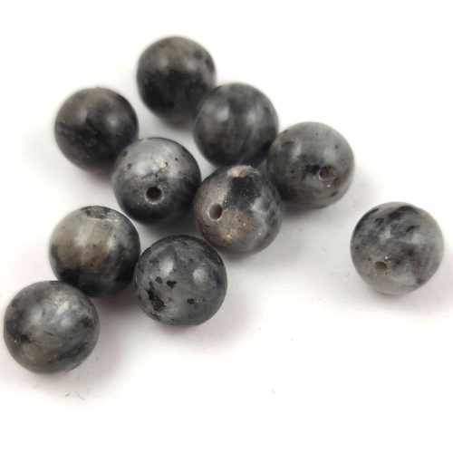 Larvikite round bead - 6mm
