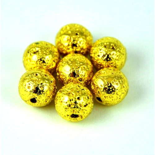 Lavastone - round bead - Gold - 8mm