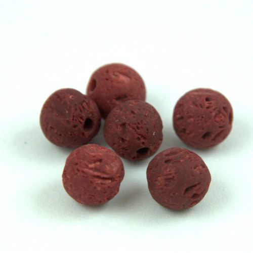 Lavastone - round bead - Dark Red - 8mm 48pcs/strand