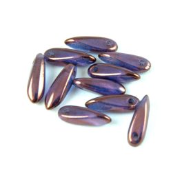 Dagger - Czech Glass Bead - Crystal Vega Luster - 3x11mm