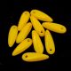 Lándzsa (szirom) cseh préselt üveggyöngy - Alabaster Vivid Yellow - 3x11mm