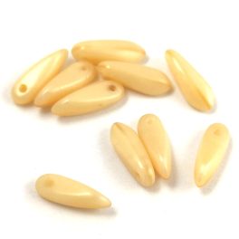 Dagger - Czech Glass Bead - vanilla - 3x11 mm