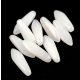 Dagger - Czech 2 Hole Glass Bead - Alabaster - 5x16mm