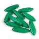 Dagger - Czech 2 Hole Glass Bead - Vivid Sea Green - 5x16mm