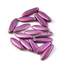 Dagger - Czech 2 Hole Glass Bead - pastel burgundy -5x16mm