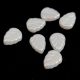 Czech Glass Bead - Leaf - Alabaster AB - 10x8mm