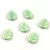 Czech Glass Bead - Leaf - Matt Alabaster AB Mint - 10x8mm