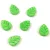 Czech Glass Bead - Leaf - Alabaster Matt Mint - 10x8mm