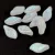 Czech Glass Bead - Leaf - Crystal Matt AB - 6x12mm