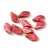 Czech Glass Bead - Leaf - Chalk Red Terracotta - 6x12mm