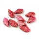 Czech Glass Bead - Leaf - Chalk Red Terracotta - 6x12mm