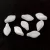 Czech Glass Bead - Leaf - Alabaster Matt AB - 6x12mm