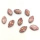 Czech Glass Bead - Leaf - Alabaster Purple Bronze - 7x11mm