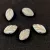 Czech Glass Bead - Leaf - Alabaster Gold - 7x11mm