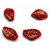 Czech Glass Bead - Leaf - Red Gold - 9x14mm