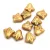 Lily Flower - hosszában fúrt cseh préselt gyöngy - Alabaster Gold - 9mm
