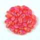 Miyuki Long Magatama Japanese Seed Bead  -  140fr -Transparent Matte Rainbow Red Orange