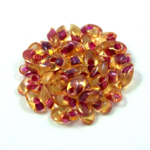 Miyuki Long Magatama Japanese Seed Bead  - 363 - Pink Lined Amber