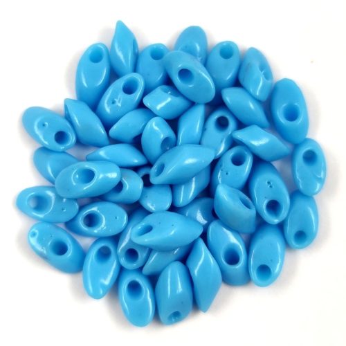 Miyuki Long Magatama Japanese Seed Bead  - 413 - Opaque Turquoise Blue