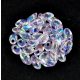 Miyuki Long Magatama Japanese Seed Bead  -  2142 - Pink Lined Transparent Crystal Luster