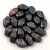 Czech glass bead - Long Bicone - 8x6mm - Matt Milky White Blue Copper