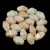 Czech glass bead - Long Bicone - 8x6mm - Alabaster Gold Splash