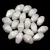 Czech glass bead - Long Bicone - 8x6mm - Milky White Silver