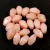 Czech glass bead - Long Bicone - 8x6mm - Milky White Light Peach