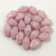 Czech glass bead - Long Bicone - 8x6mm - Milky White Light Amethyst