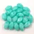 Czech glass bead - Long Bicone - 8x6mm - Milky White Green Turquoise
