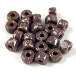   Matubo kásagyöngy - 3 oldalon csiszolt - Purple Travertin - 2/0